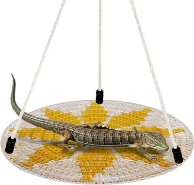 Produktbild von Reptilien-Hängematte Schwingbett - Baumwoll-Reptilienhängematte mit Haken für Reptilien - Vögel - Hamster - Ratten
