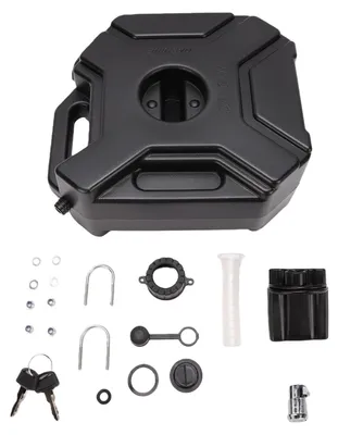 Imagen del producto de Depósito de 5 litros con soporte de montaje con cierre, compatible con motocicletas, automóviles, SUV y vehículos todo terreno