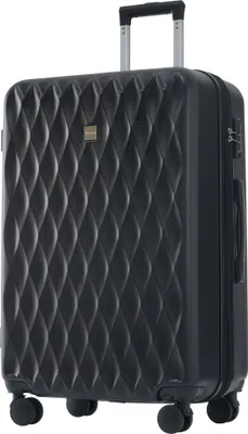 Produktbild von okwish Hartschalen-Koffer ABS-Material Handgepäck stilvoll, 360° leise Rollen, 76*48*30 cm, Schwarz