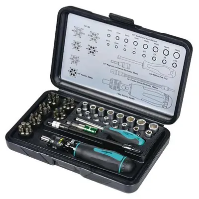 Produktbild von PROREGAL Steckschlüsseleinsatz Set Whirlpower® 96-5856, 1/4 ", 56 Stück