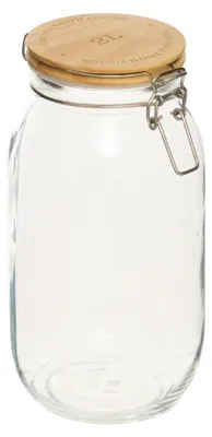 Produktbild von Vorratsglas Holzdeckel 2 Liter Five® - Transparent & Holz - Luftdicht | Mit Deckel