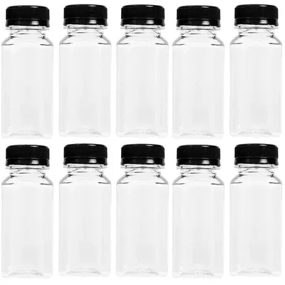 Immagine prodotto di Bottiglie per la conservazione, plastica riutilizzabile, tappo a vite, 350 ml - 10 pezzi