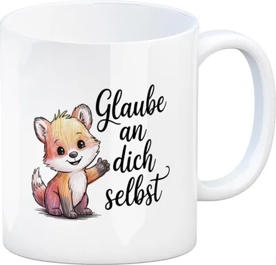 Produktbild von kleiner Fuchs Glaube an dich selbst Kaffeebecher