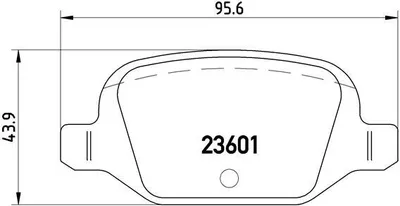 Produktbild von Brembo Bremsbelagsatz, Scheibenbremse Hinterachse P 23 064