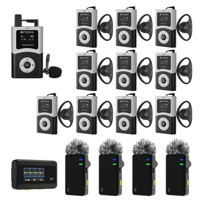 Produktbild von Retekess T130U-SVMic D4 Tour Guide System, kabellose Mikrofonsystem, 400m lange Distanz, lange Akkulaufzet,DSP-Rauschunterdrückung,für Reise Konferenz