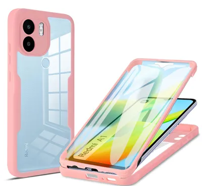 Produktbild von 360° Grad Hülle Xiaomi Redmi A1 /A2 Rundum vollschutz Integriertem Displayschutz Rosa
