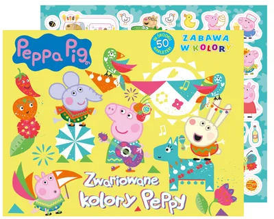 Image de Peppa Pig. Zwariowane kolory kolorowanka z naklejkami