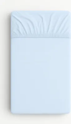 Obrázek produktu pro Prostěradlo 120x60 cm, do postýlky, bavlna, měkké a bezpečné pro děti, modré