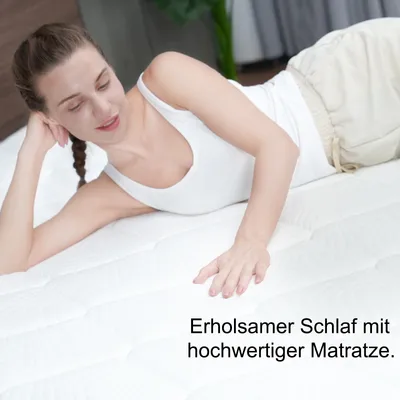 Produktbild von Matratze 90x190 25 cm Integrierter Topper Matratze 7 zonen Taschenfederkernmatratze H3/H4
