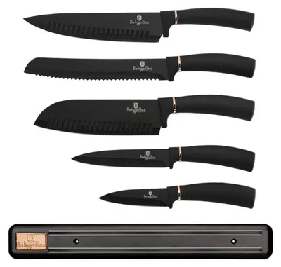 Produktbild von Berlinger Haus Küchenmesser Set BH-2535 mit magnetischer Halterung Schwarz