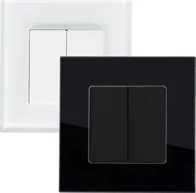 Produktbild von Modul Doppel-Blende mit Glasrahmen Modern Schwarz