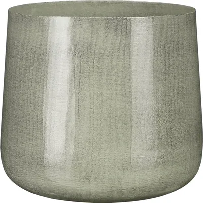 Image de Mica Decorations Benson Pot de fleurs - H24 x Ø26 cm - Métal - Gris clair