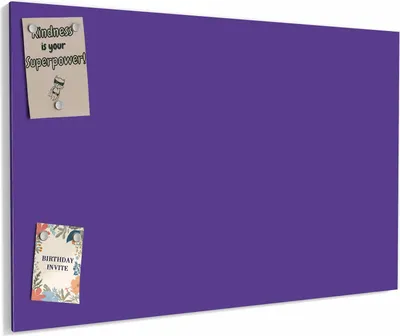 Produktbild von Magnettafel 90 x 60 cm „Amethyst“ – Magnetwand aus Metall, beschreibbar mit Whiteboard-Marker – Memoboard für Küche & Büro