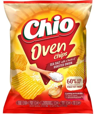Produktbild von Chio Oven Chips Meersalz 125g – Knusprige, fettarme Ofenkartoffeln Snack