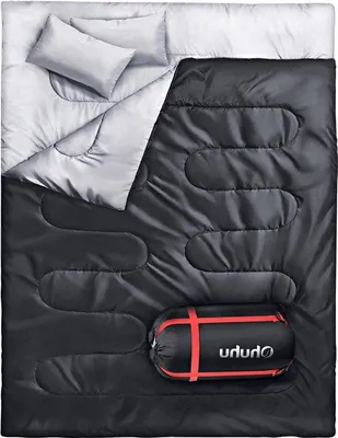 Image de Sac de couchage de camping pour adulte - 220 x 150 cm - Été - Double fermeture éclair - Camping - Sac de couchage léger