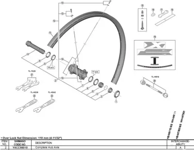 Produktbild von Shimano Hohlachse komplett für WH-M8000-B