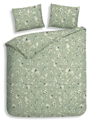 Productafbeelding van Heckettlane Dekbedovertrek Ciro Green 240x200-220 cm Katoenflanel