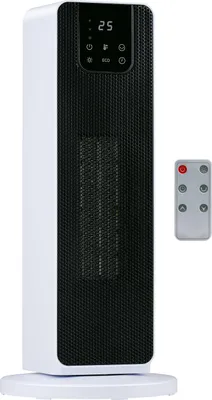 Produktbild von Turmheizgerät mit Fernbedienung, digitales Display, PTC-Heizung, 2 Heizstufen 800 bzw. 2000 Watt, Thermostat, 1-12 Std.-Timer, Umkipp-Sicherheitsschalter, Überhitzungsschutz, Tragegriff