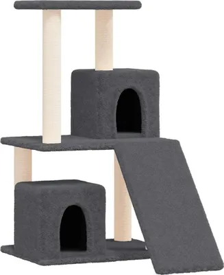 Obrázok produktu pre vidaXL Strom pre mačky so sisalovými škrabadlami tmavosivý 82 cm