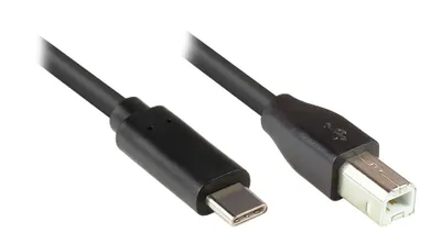 Produktbild von Good Connections USB2.0 Kabel C-B schw. 5m