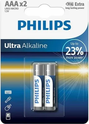 Obrázok produktu pre Philips LR03E2B/10, Batéria na jedno použitie, AA, Alkalický, 1,5 V, 2 kusov, 7 rok / roky