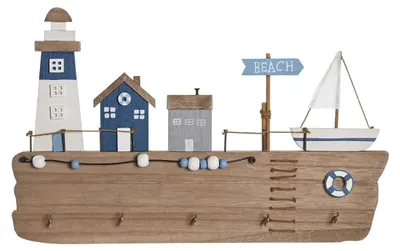 Obrázek produktu pro DKD Home Decor Madera MDF věšák na zeď (34,5 x 1,5 x 21,5 cm)
