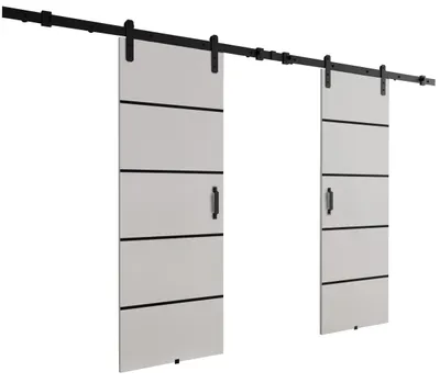 Produktbild von KIER FURNITURE Schiebetüren LORNI DUO 172 - Universal - Weiß 172x205x1,6 cm