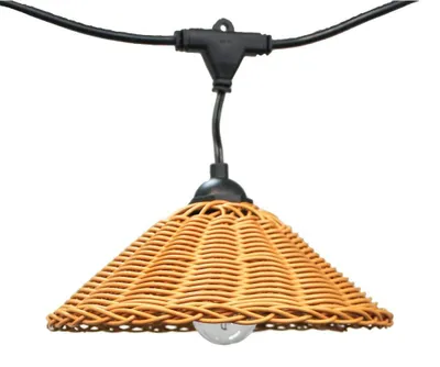 Solar-Lichterkette 10x E27 LED, 8W, 430lm, warmweiß, IP65, 9m