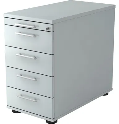 Obrázek produktu pro Hammerbacher VSC50/5/5/RE podstavec - 42,8 x 76 x 80 cm, 4 zásuvky, madlo, šedá barva