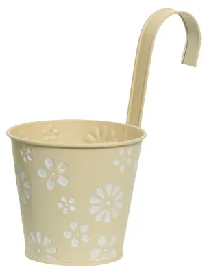 Produktbild von Decoris Pflanzentopf - hangend - Zink - 32 x 16 cm - creme