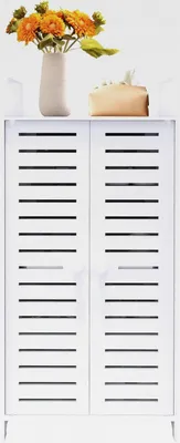 Produktbild von Kleiner Badezimmerschrank für Toiletten, schmaler seitlicher Badezimmerschrank, Badezimmerbodenschrank, 40 x 35 x 90 cm (vier Ebenen)