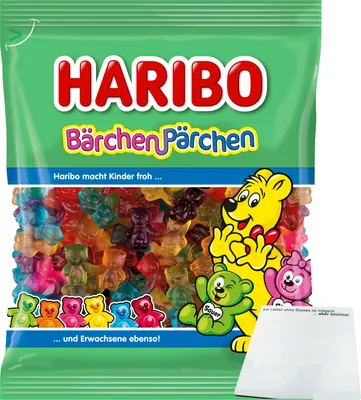 Produktbild von Haribo Bärchen-Pärchen (160g Packung) + usy Block