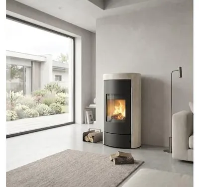 Produktbild von Kaminofen Thermia Ignis Mass R-1 Kalkstein 8 kW
