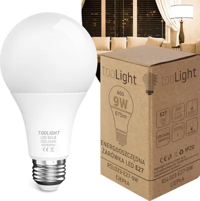 Obrázek produktu pro LED Žárovky tooLight 9W E27 Teplá 230V RSL023
