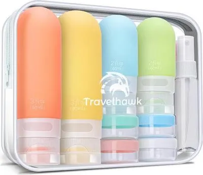 Produktbild von Travelhawk Reisflesjes met Etui – 60 tot 90 ml