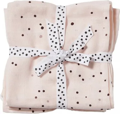 Produktbild von Done By Deer Dreamy Dots Wickeltuch Powder 2 Stück
