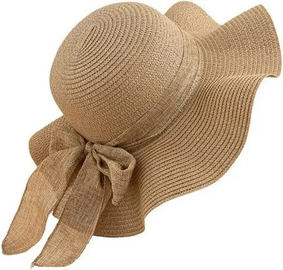Obrázok produktu pre Slamený klobúk slnečný klobúk letný klobúk plážový klobúk Slamený klobúk, dámsky skladací, jedna veľkosť pre všetkých vlnitý okraj