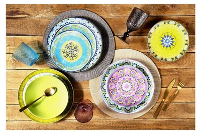 Produktbild von Eis-Set mit 6 Wassergläsern, Glas, mehrfarbig