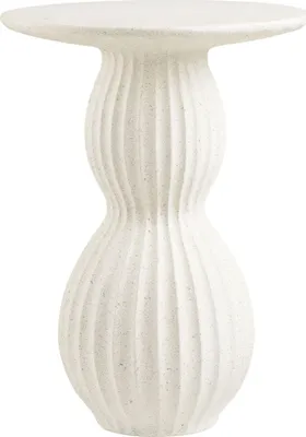 Produktbild von Beistelltisch >Newtown< in Weiss / creme, Zement / Glasfaser - 40x55x40 (BxHxT)