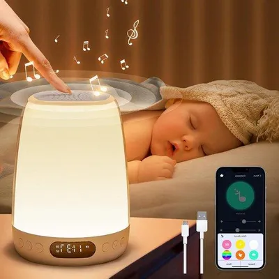 Produktbild von Nachtlicht für Kinder mit Lichtwecker-App, RGB, 10 Helligkeitsstufen und mehr