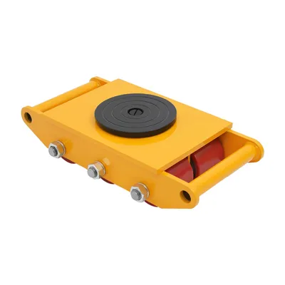 Image de Roulettes de transport 8T Châssis de transport  Roulettes blindées Roulette industrielle Roulette pour charges lourdes    Roulette  Rotation à 360° Roulette pour charges lourdes  Jaune