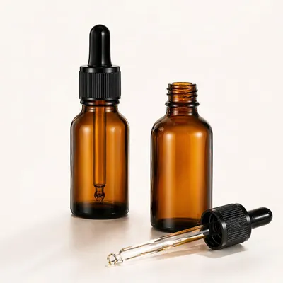 2er-Set Pipettenflaschen 50 ml, Braunglas für Öle & Parfüm