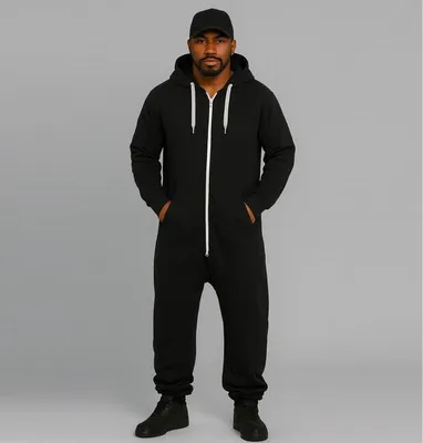 Obrázek produktu pro Urban Classics Sweat Jumpsuit blk/wht - XS/S