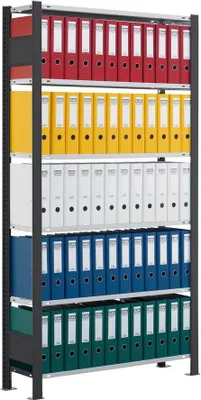 Produktbild von SCHULTE Schwerlastregal 36007-S schwarz 100,0 x 30,0 x 200,0 cm