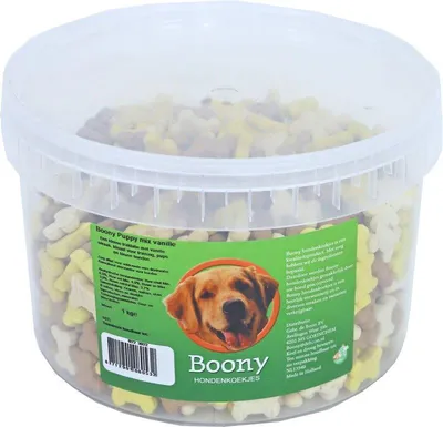 Produktbild von Boony Hundekuchen Welpenknochen Mix 1000g - Gebr de boon