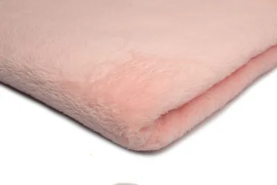 Immagine prodotto di Minkee peluche liscio su entrambi i lati in Pelliccia sintetica rosa cipria 50 x 160 cm