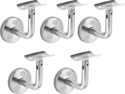 Immagine prodotto di Set di staffe per corrimano Aopunly 5 pezzi in acciaio inox staffa per corrimano supporto per ringhiera curva
