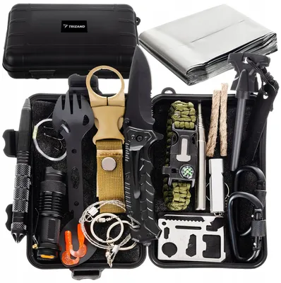 Image de Trizand 19920 SOS Survival Kit 32 in 1 noir