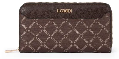 Productafbeelding van L.CREDI portemonnee Filiberta Zip Around Wallet Chocolate donkerbruin
