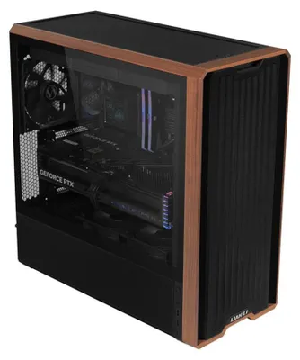 Image de Lian Li Lancool LAN217X boîtier d'ordinateur Midi Tower Noir, Bois